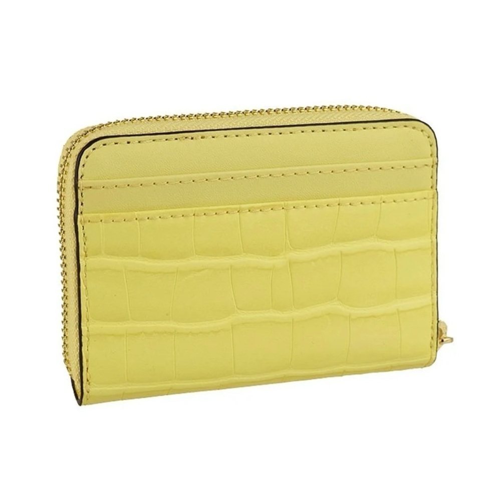 Michael Kors : Jet Set Travel - Embossed Card Case Wallet Exotic Buttercup | NWT - Picture 9 of 9